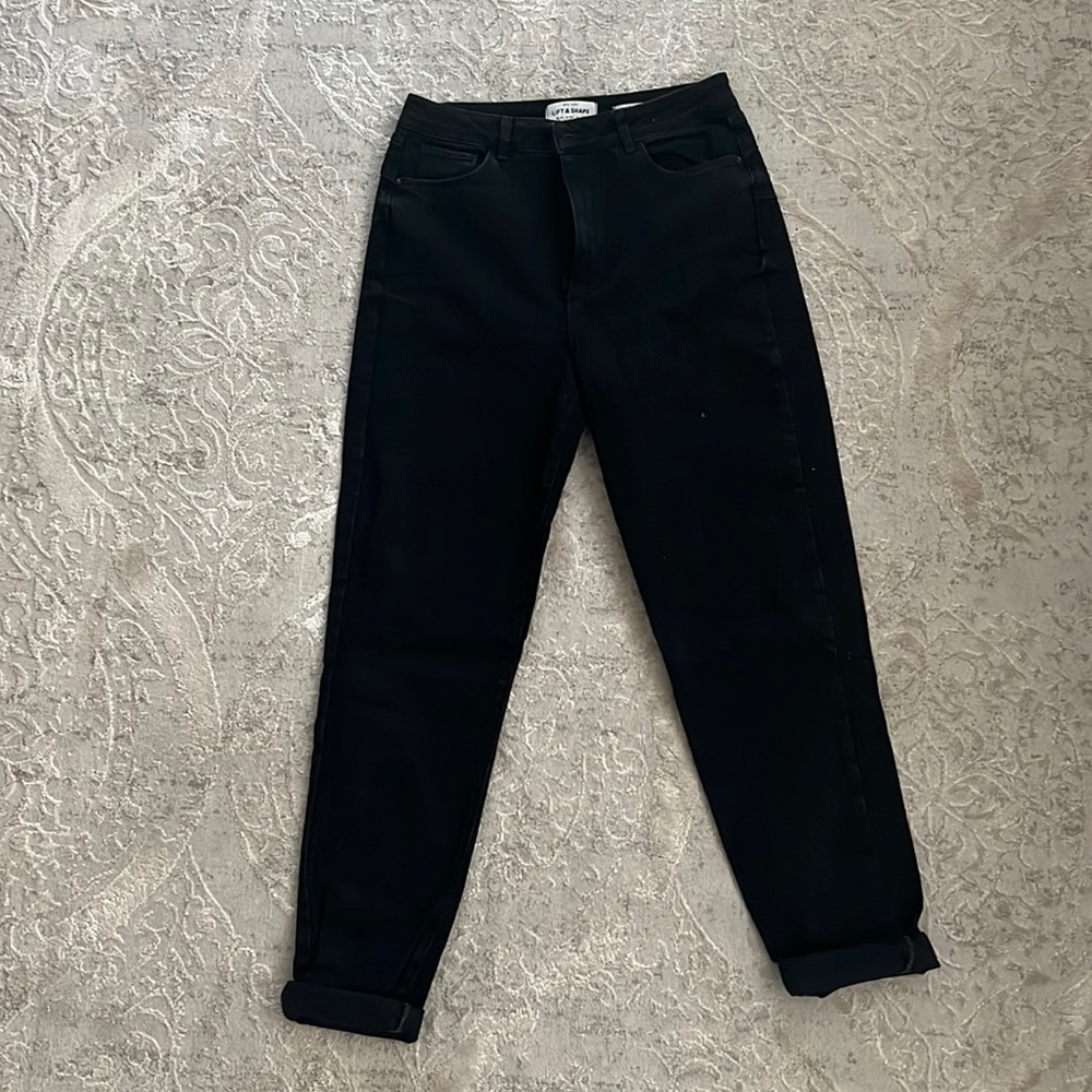 Washed Black Mom Jean
